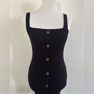 Bozzolo Black Sleeveless Sheath Mini Dress